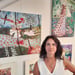 L'artiste peintre dans sa galerie en Ariège, à Saint-Lizier, près de Saint-Girons